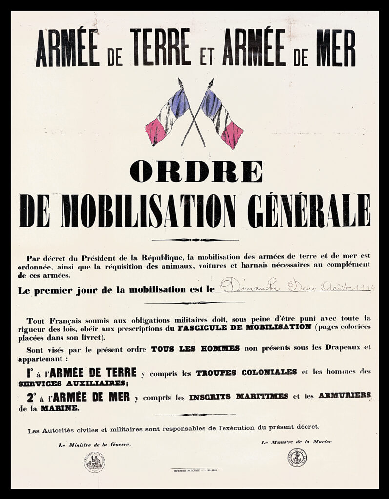 Mobilisation 2 août 1914